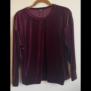 Wine Boohoo velvet sweatsuit US size 18